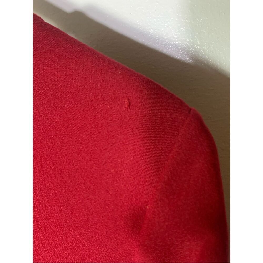 KATE SPADE Red Grommet Scallop Trim Shift Dress Size 10 Lined Summer $298 - Picture 5 of 8